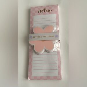 New Set of 2 List Pads Long "notes"and small flower dayna lee Eccolo Vietnam
